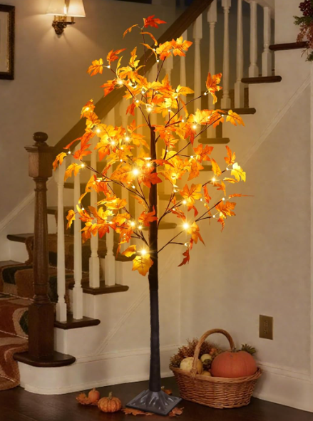 Lighted Maple Tree – Fall Home Decorations