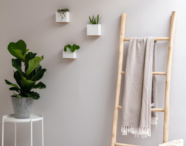 Wall Mounted Plant Pots Set of 3 – Resin Hanging Flower Pots